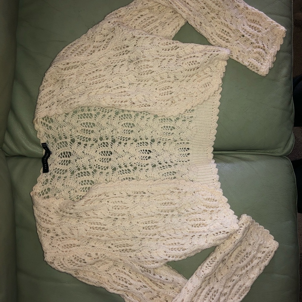 The limited beige knitted sweater mini  cardigan